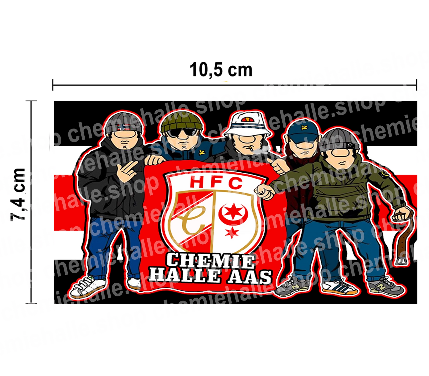 50 Aufkleber Chemie Halle