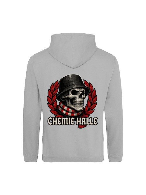 Chemie Halle Totenkopf Front-Rückendruck