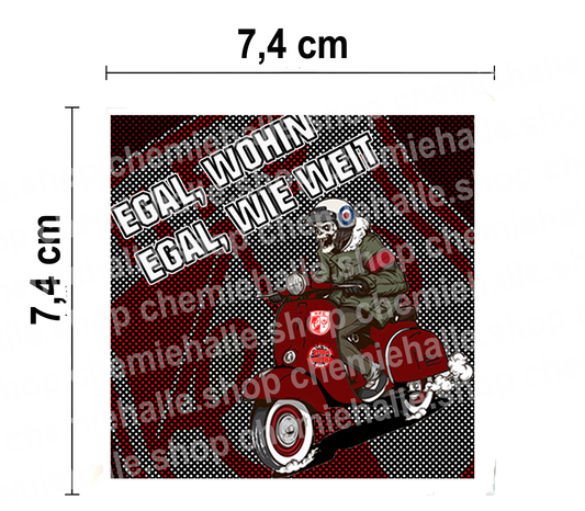 50 - Egal Wohin – Egal Wie Weit - Chemie Halle - Aufkleber