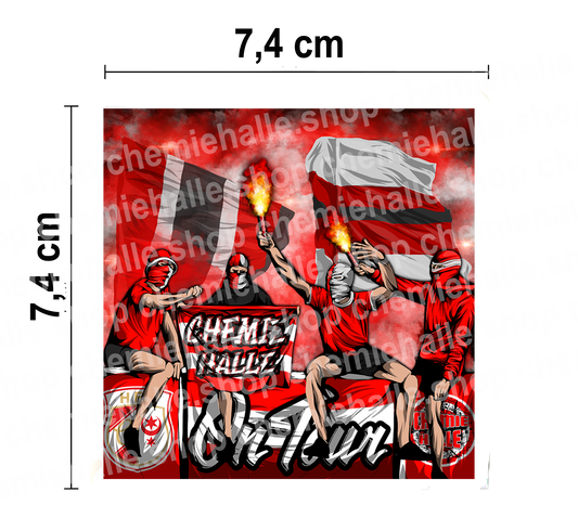 50 Aufkleber Chemie Halle on tour