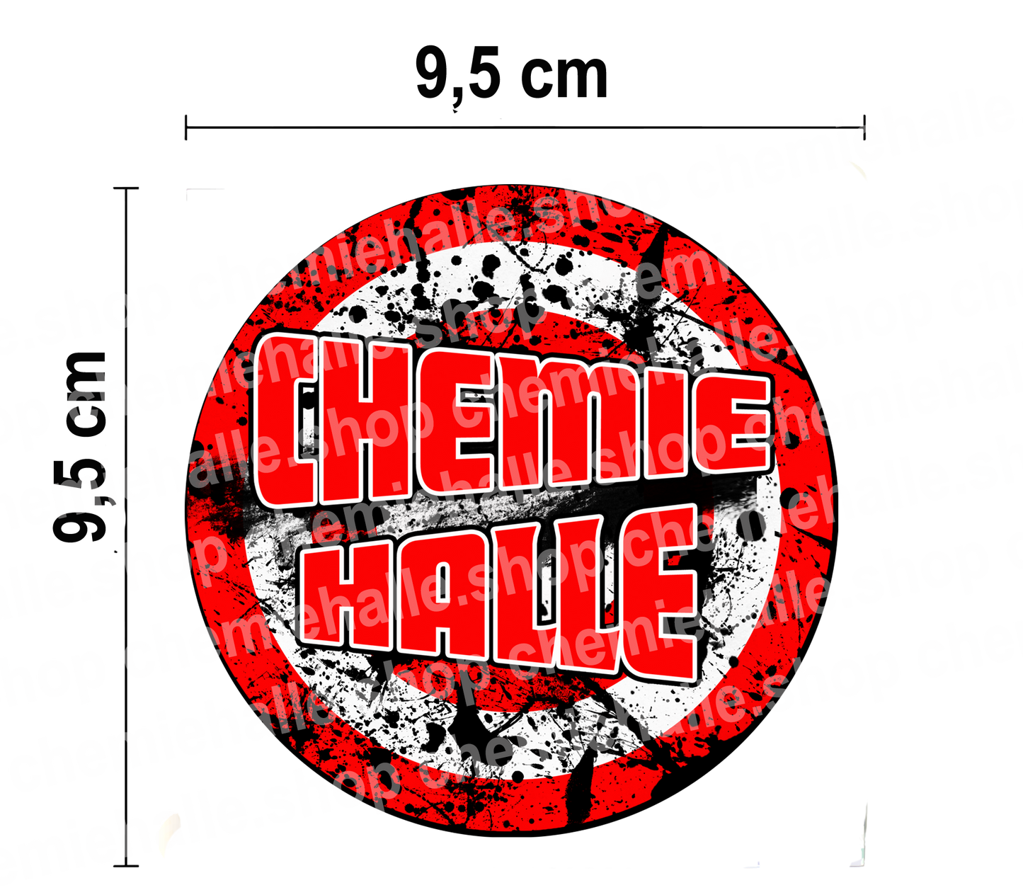50 runde - Chemie Halle - Aufkleber