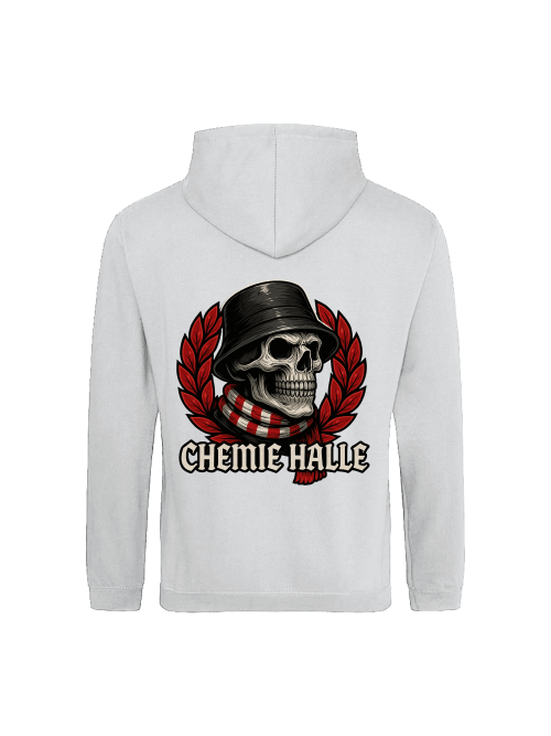 Chemie Halle Totenkopf Front-Rückendruck