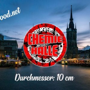 10 runde - Chemie Halle - Aufkleber (5600734806180)